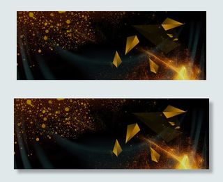 黑金大气2018年度颁奖典礼年会展板