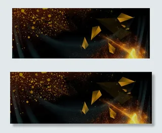 黑金大气2018年度颁奖典礼年会展板