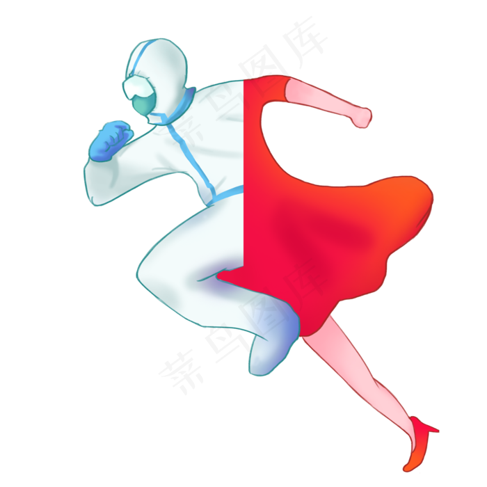 女生节女医生抗击疫情,免抠元素(2000X2000(DPI:300))psd模版下载