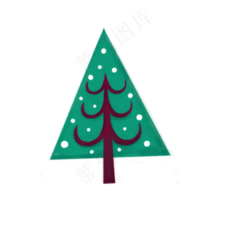 圣诞节圣诞树雪花礼物平安夜PNG,免抠元素