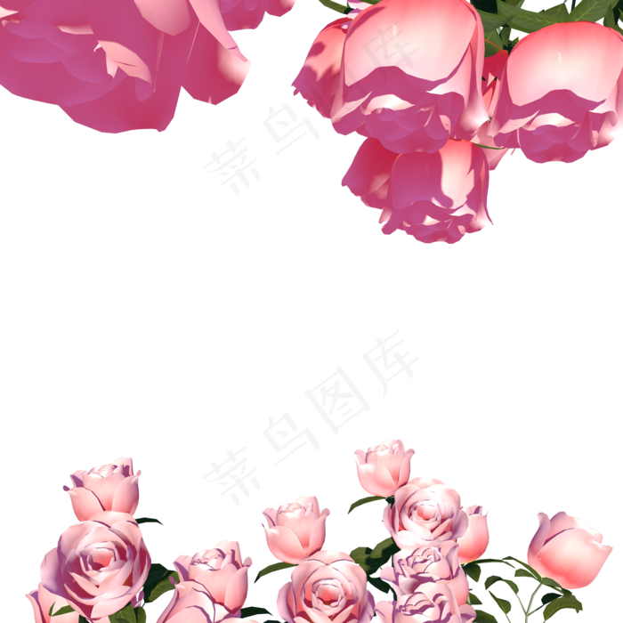 红色玫瑰花边框