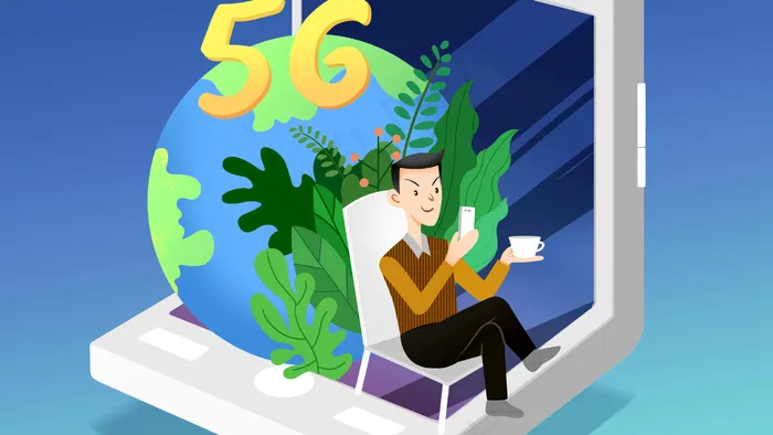 扁平风互联网科技5g配图