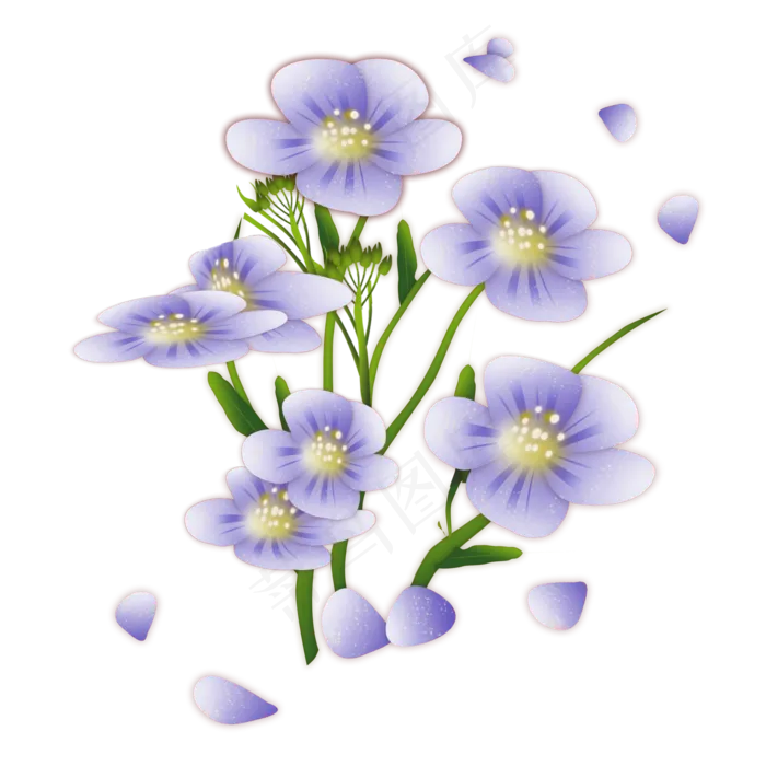 亚麻籽花(2000*2000px 72 dpi )psd模版下载