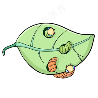 在吃叶子的毛毛虫