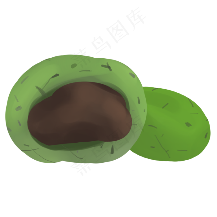 绿色夹心青团(2000X2000(DPI:300))psd模版下载