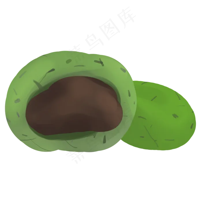 绿色夹心青团(2000X2000(DPI:300))psd模版下载