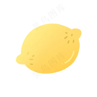手绘黄柠檬卡通水果