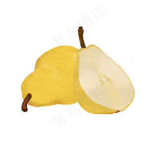 手绘水果梨子png下载