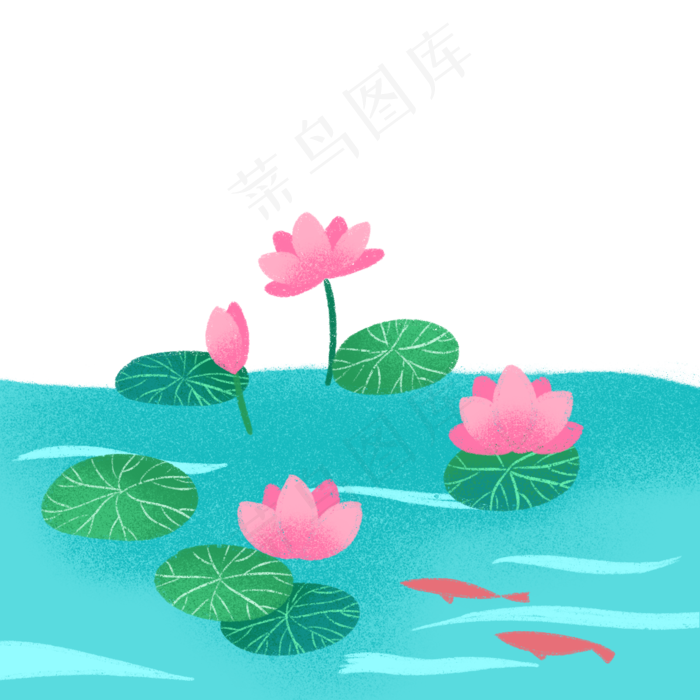 夏日小清新荷花池塘