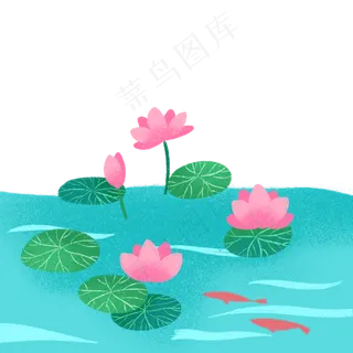 夏日小清新荷花池塘