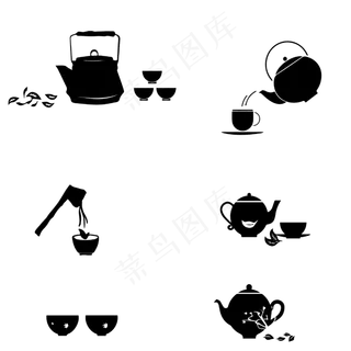 茶文化水墨茶具