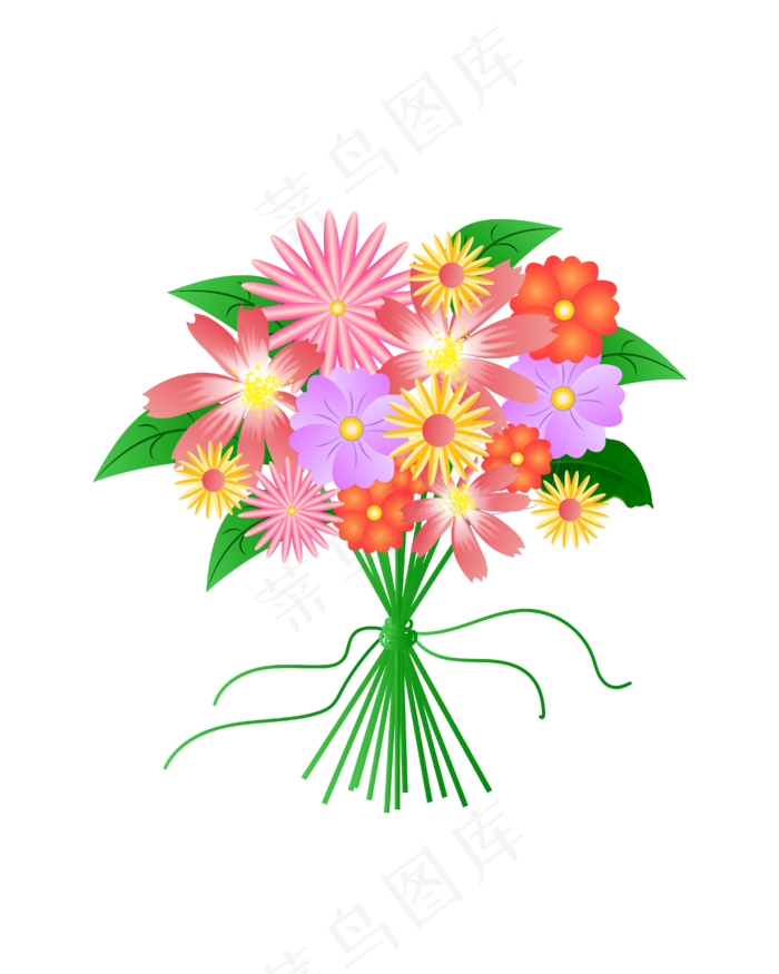 矢量手绘卡通鲜花(4167*5208px 300 dpi )ai矢量模版下载