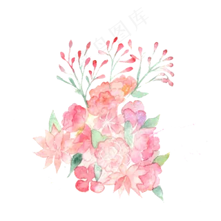 花朵花卉花团植物水红粉色PNG
