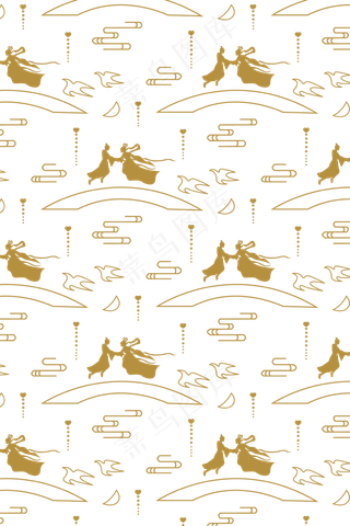 七夕牛郎织女鹊桥相会