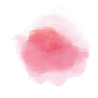 红色矢量水彩墨染图