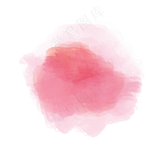 红色矢量水彩墨染图