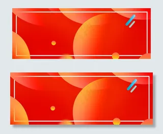 电商促销返场促销几何流体渐变banner