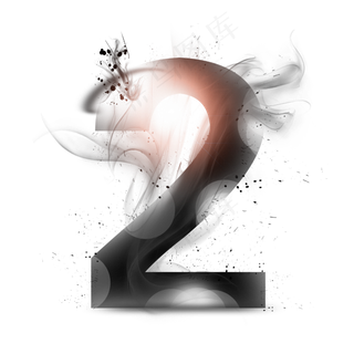 透明水墨艺术数字2