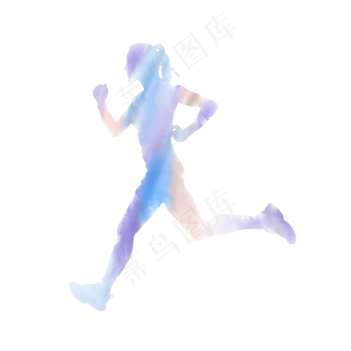 奔跑冲刺剪影免抠元素