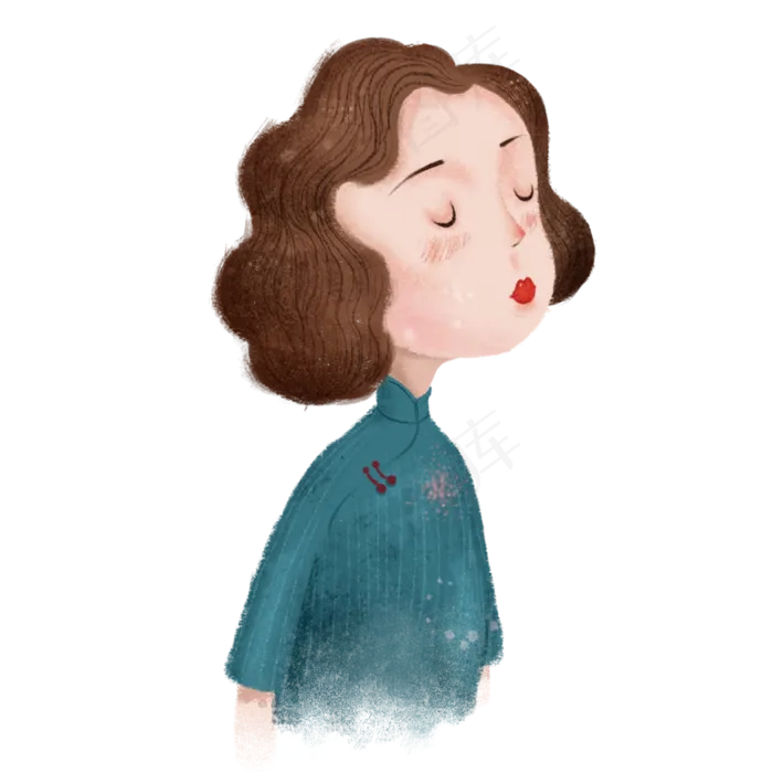 母亲节小清新手绘(2000*2000px 300 dpi )psd模版下载