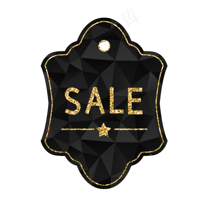 黑金电商促销吊牌6