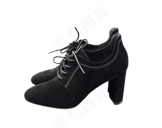 黑色系绳高跟鞋,免抠元素