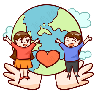 世界地球日情侣爱护地球