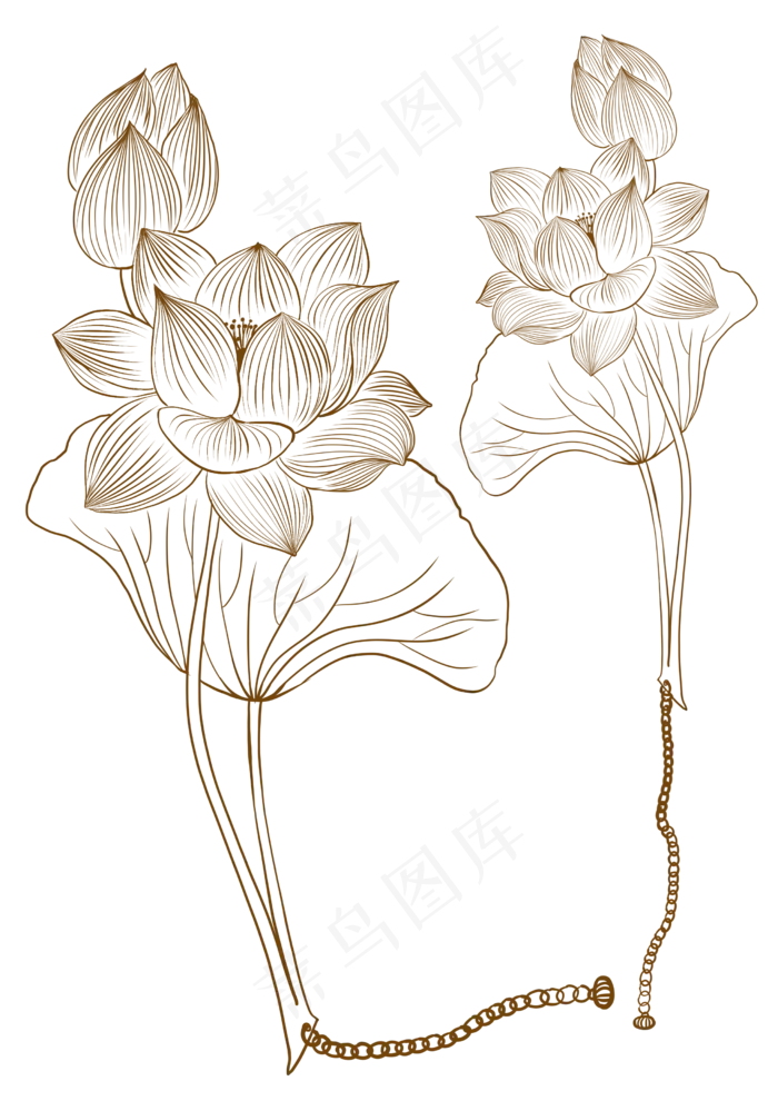荷花书签(2480X3508(DPI:299))psd模版下载