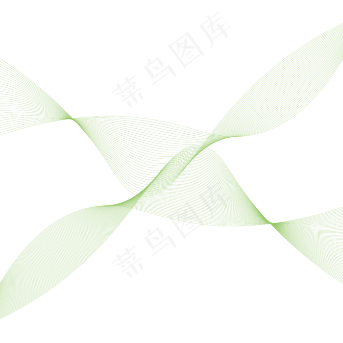 绿色线条,免抠元素(2500*2500px 300 dpi )ai矢量模版下载