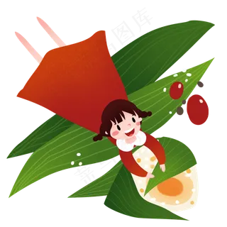 端午节快乐包粽子