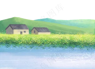 春天景色主题之乡村风景景色,免抠元素