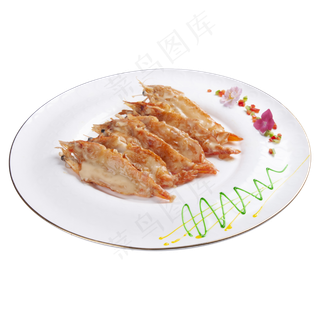 香煎鲜虾,免抠元素