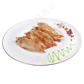 香煎鲜虾,免抠元素