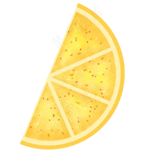 卡通柠檬切片免扣图