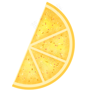 卡通柠檬切片免扣图