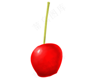 卡通红色的水果樱桃