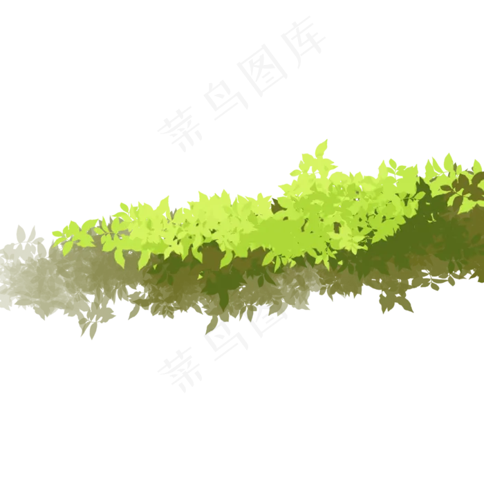 绿色植物叶子元素(2000X2000(DPI:300))psd模版下载