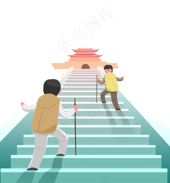 五四青年节登山场景(1000X1071(DPI:300))psd模版下载