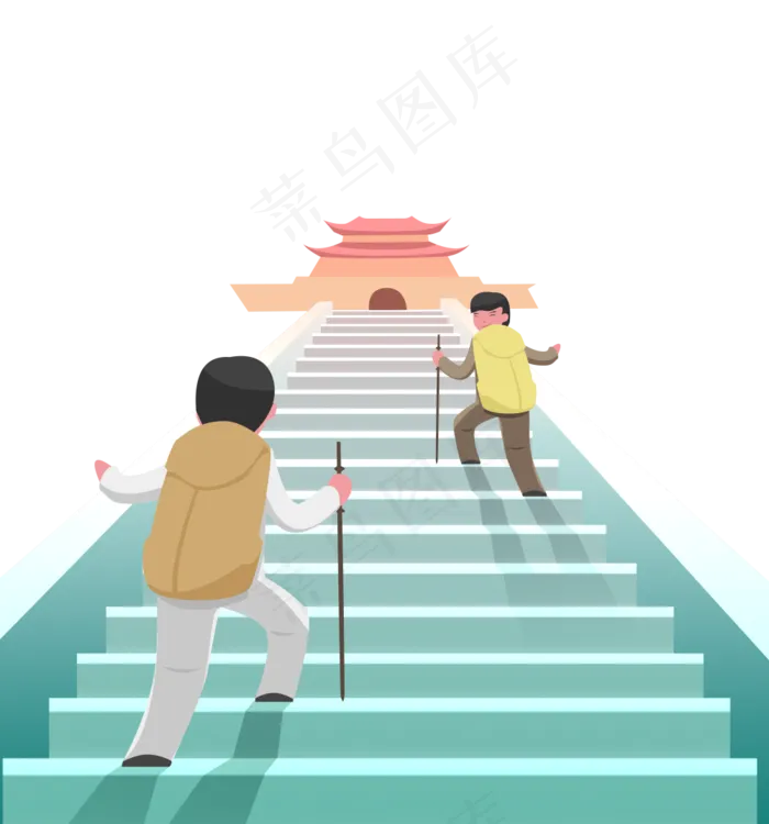 五四青年节登山场景(1000X1071(DPI:300))psd模版下载