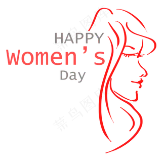 三八妇女节女人图案,免抠元素
