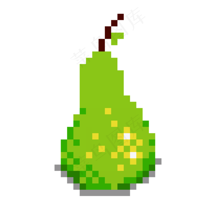 像素风格好吃梨(2000X2000(DPI:300))psd模版下载