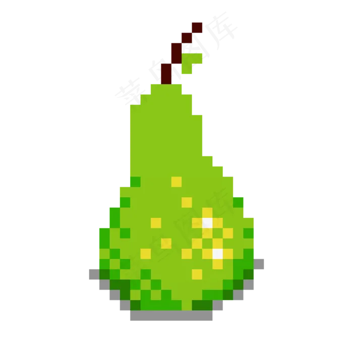 像素风格好吃梨(2000X2000(DPI:300))psd模版下载