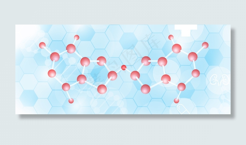 医疗科技医生分子结构背景