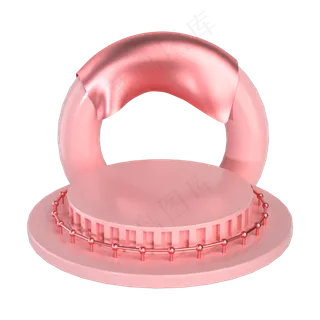 粉金立体电商展台