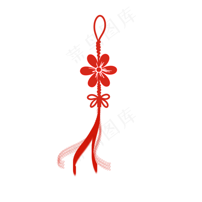 中国结花朵手绘装饰,免抠元素(3000X3000(DPI:300))psd模版下载