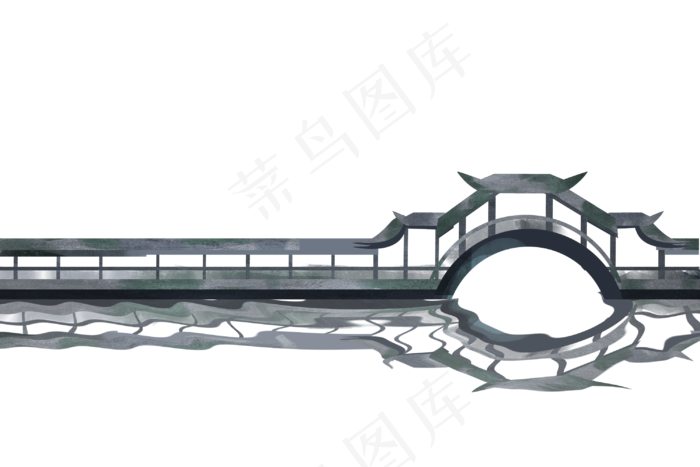 古建筑廊桥(3000X2000(DPI:300))psd模版下载