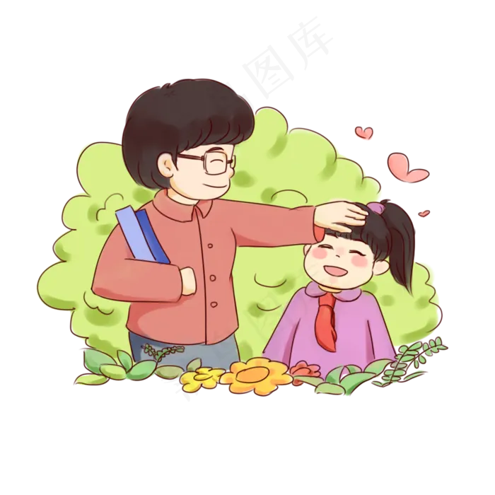 教师节手绘卡通免抠元素老师和学