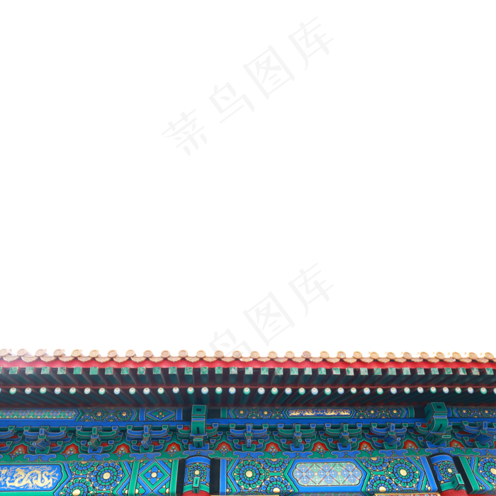 故宫彩绘房梁,免抠元素