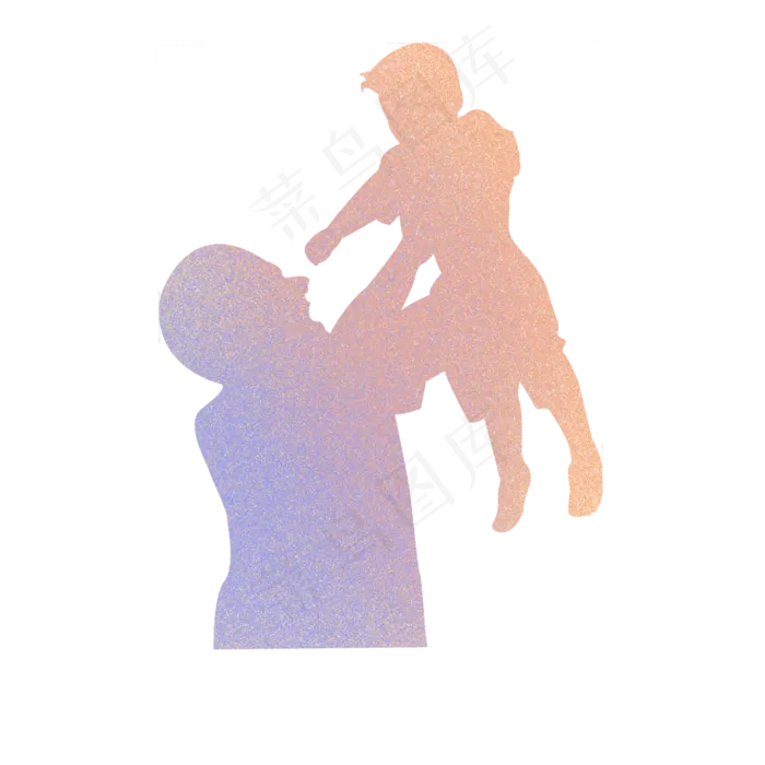 父亲节噪点渐变举高高剪影(3000X3000(DPI:132))psd模版下载