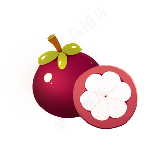 水果装饰图案山竹